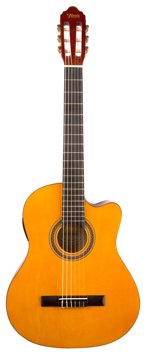 VALENCIA 4/4 ELECTROACOUSTIC GUITAR VC104CE / CUTAWAY / NATURAL.