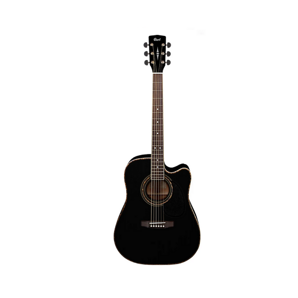 CORT AD880CE ELECTROACOUSTIC GUITAR / Steel Strings / Black / with Case. 