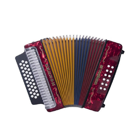 ACORDEON HOHNER CORONA III ADG ROJO