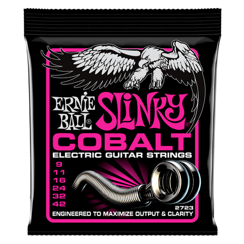 ERNIE BALL SLINKY COBALT GAUGE 9/42 ELECTRIC GUITAR STRING SET 