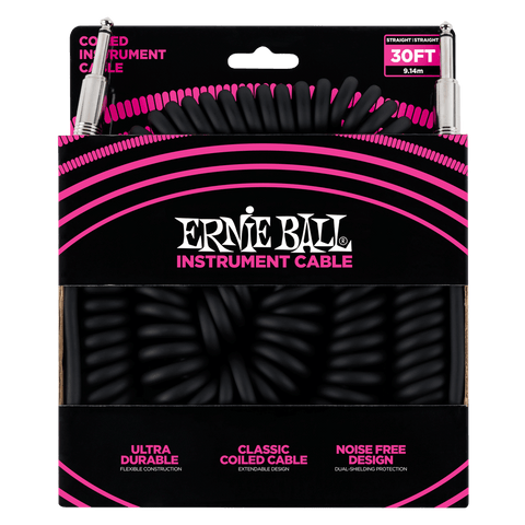 ERNIE BALL WRAPPED CABLE OF 9 METERS BLACK. 