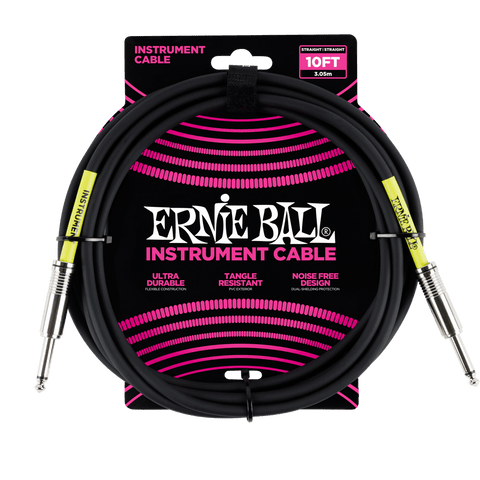 ERNIE BALL 3 METER BLACK CABLE. 