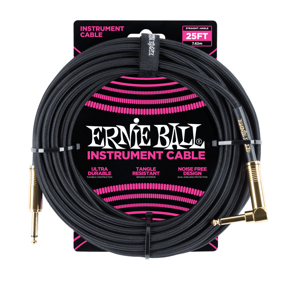 ERNIE BALL L-TIP CABLE 7.5 METERS BLACK