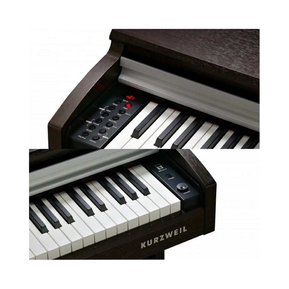KURZWEIL M210 ROSEWOOD DIGITAL PIANO WITH CHAIR 