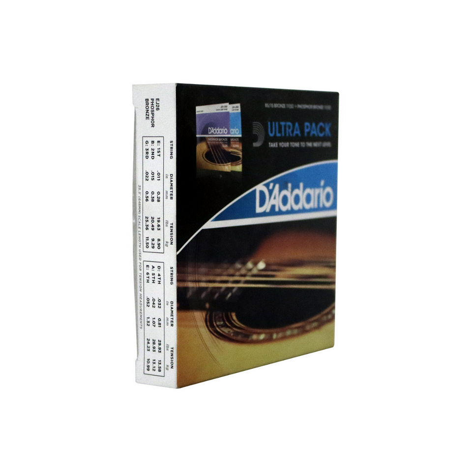 D ADDARIO ACOUSTIC GUITAR STRING SET EZ910 EJ26 11 52. Ortizo