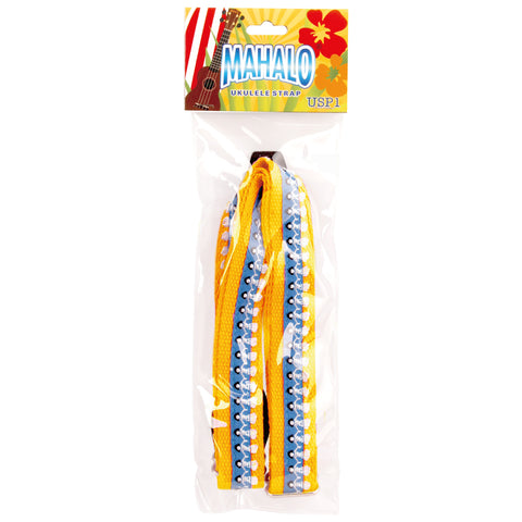 MAHALO YELLOW UKULELE STRAP 