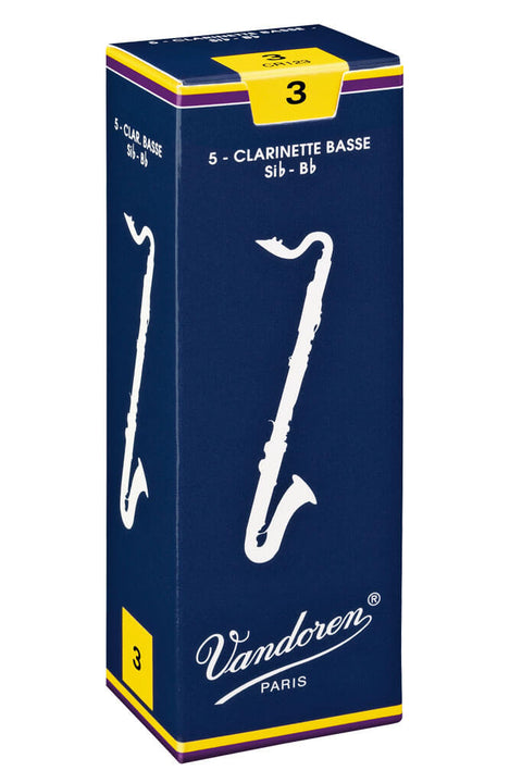 UND BASS CLARINET REED 3 CR123 VANDOREN