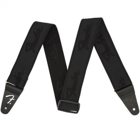 FENDER WEIGHLESS RUNNING BLACK GUITAR STRAP