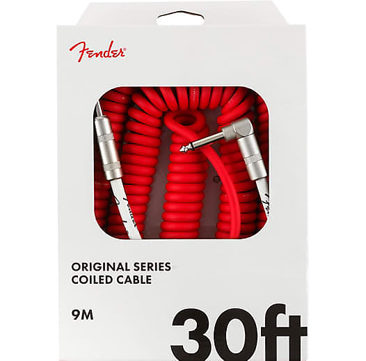 FENDER WRAPPED CABLE OF 9 METERS RED 