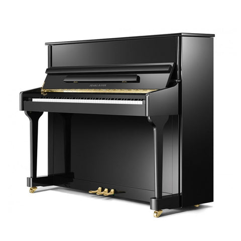 PIANO VERTICAL PEARL RIVER EU118 EBONY POLISH CON SILLA