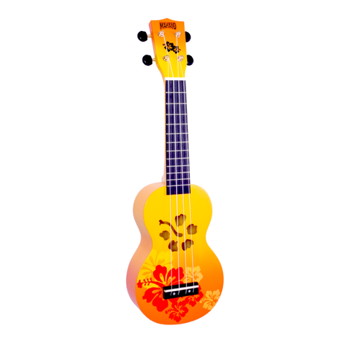 UKULELE MAHALO SOPRANO HIBISCUS - NARANJA